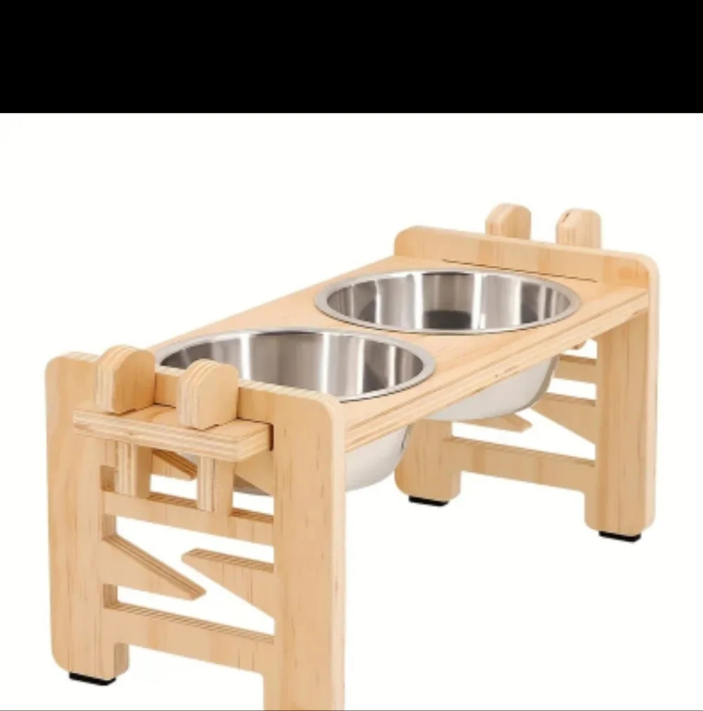 Raised dog bowls